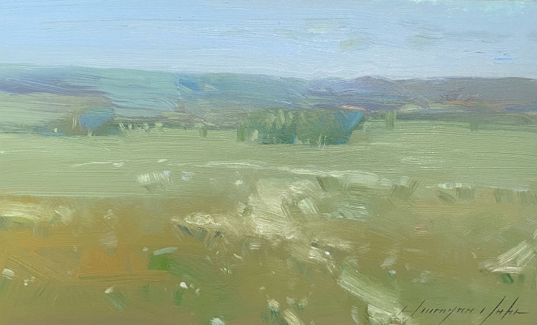 Meadow, Original oil Painting, Handmade artwork, One of a Kind       